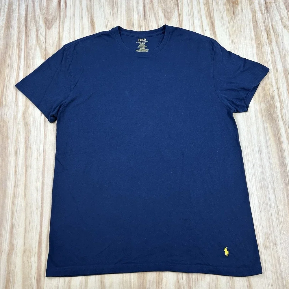Polo Ralph Lauren Men's XL Blue Classic Fit Cotton T-Shirt Short Sleeve Tee